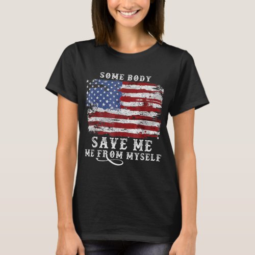 Vintage Somebody Save Me From MyselfCountry Music T_Shirt