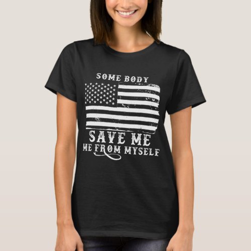 Vintage Somebody Save Me From Myself Country Music T_Shirt