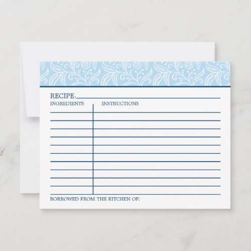 Recipe Card | Something Borrowed Something Blue