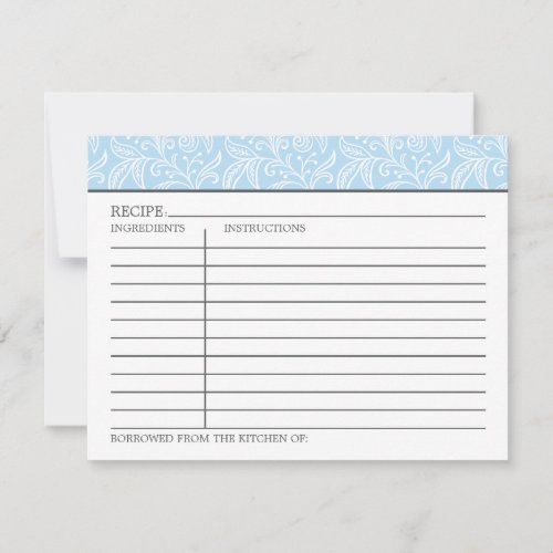 Recipe Card | Something Borrowed Something Blue