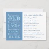 Vintage Something Blue Wedding Bridal Shower Invitation (Front)