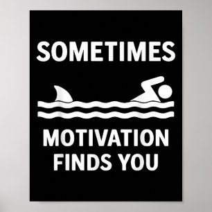 Vintage Sometimes Motivation Finds You Tee - Funny Poster