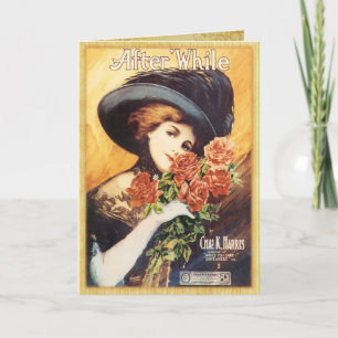 Vintage Song Sheet Cover After While Card