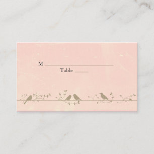 Vintage Songbirds Special Occasion Place Cards