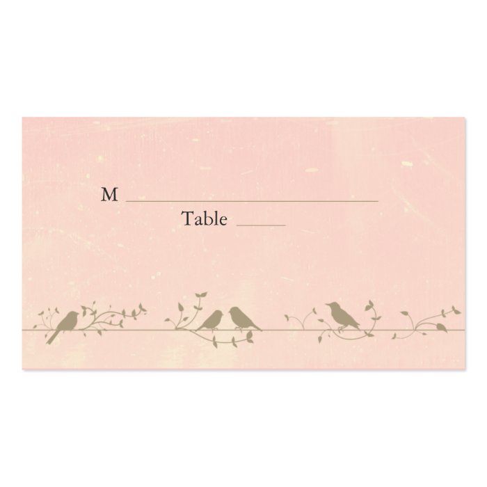 Vintage Songbirds Special Occasion Place Cards Business Cards
