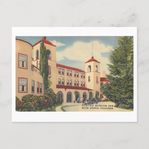 Vintage Sonoma Mission Inn Postcard