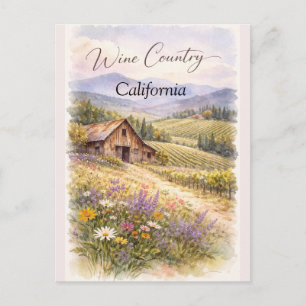 Vintage Sonoma Valley California Travel Postcard