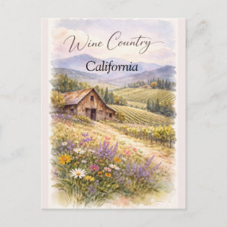 Vintage Sonoma Valley California Travel Postcard