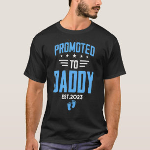 Vintage Soon To Be Dad 2023   Promoted To Daddy Es T-Shirt