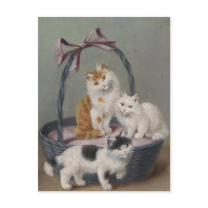 Vintage Sophie Sperlich Cats in a basket  Postcard