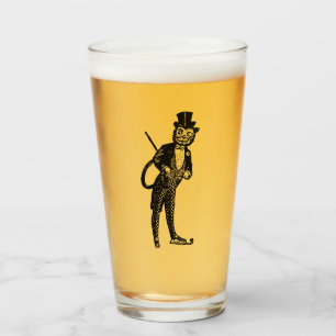 Vintage Sophisticated Opera Cat Glass