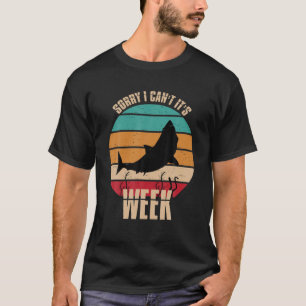 Vintage Sorry I Can't It's Week Funny Shark T-Shirt