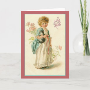 Vintage Souhaits Sincères French Birthday Card
