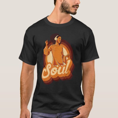 Vintage Soul Afro Funk Music   Retro 60s 70s Costu T_Shirt