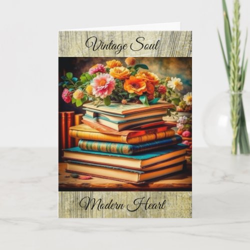 Vintage Soul Modern Heart Birthday Card