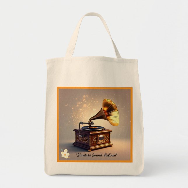 "Vintage Sound Revival" Tote Bag (Front)