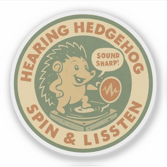 Vintage Sound Sharp Audiology DJ Sticker (Front)