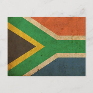 Vintage South Africa Flag Postcard