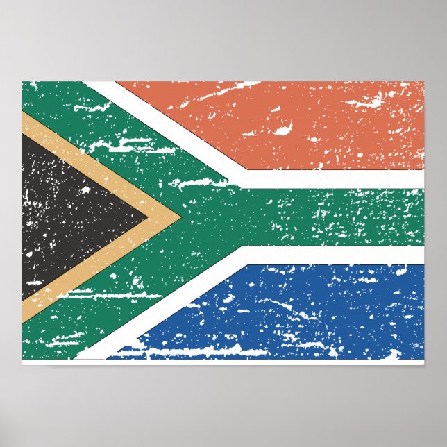 Vintage South Africa Flag Poster (Front)