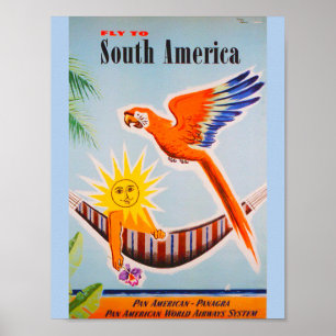 Vintage South America Travel Poster