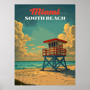 Vintage South Beach Miami Poster