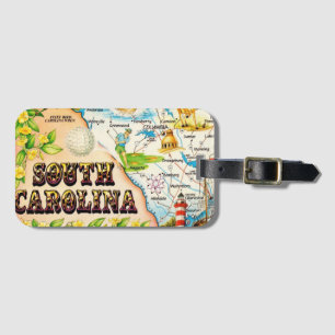 Vintage South Carolina  Luggage Tag