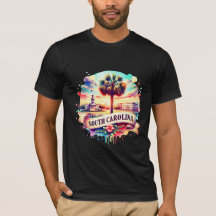 Vintage South Carolina Map T-Shirt Retro us state