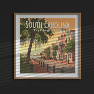 Vintage South Carolina Poster
