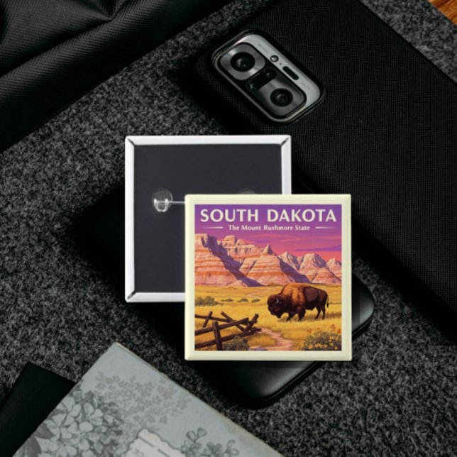  Vintage South Dakota Button (Creator Uploaded)