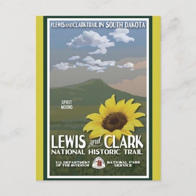 Vintage South Dakota National Park Travel Postcard (Front)