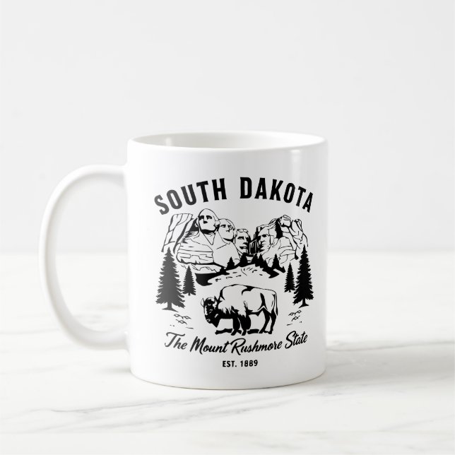 Vintage South Dakota Travel Coffee Mug (Left)