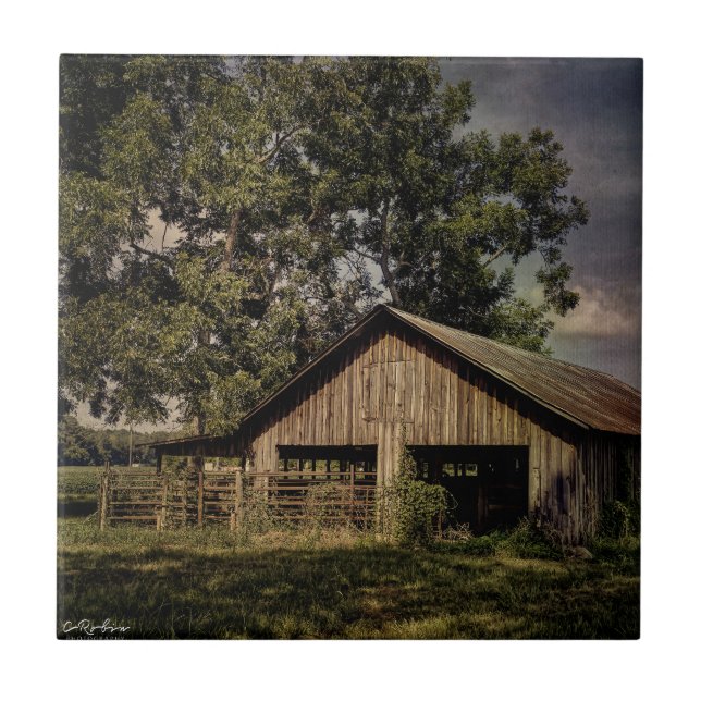 Vintage South Georgia Barn ceramic tile (Front)