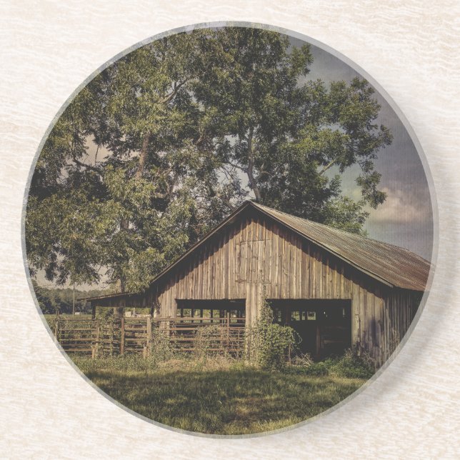 Vintage South Georgia Barn Coaster (Front)