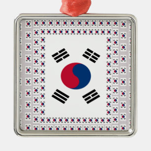 Vintage South Korea Metal Ornament
