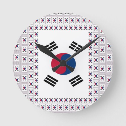 Vintage South Korea Round Clock