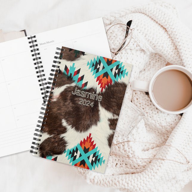 Vintage South Western Cowhide Atzec Pattern Planner (Creator Uploaded)
