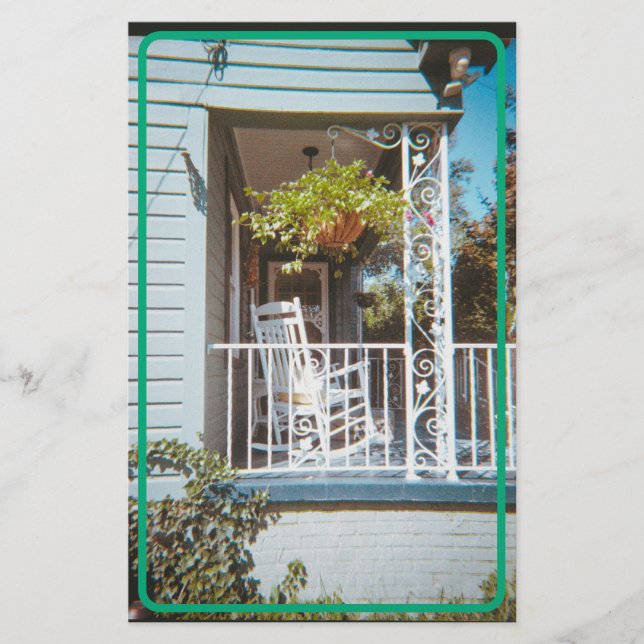 Vintage Southern Porch Stationary Stationery (Front)