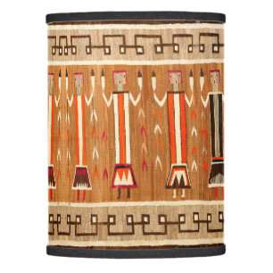 Vintage Southwestern Art Navajo Yei Frieze Pattern Lamp Shade
