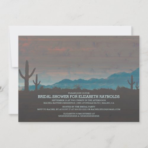 Vintage Southwestern Bridal Shower Invitations