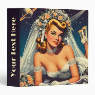 Vintage Space Bride 3 Ring Binder
