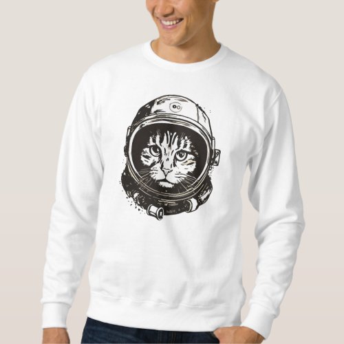 Vintage Space Cat  Space Cat Astronaut  Sweatshirt