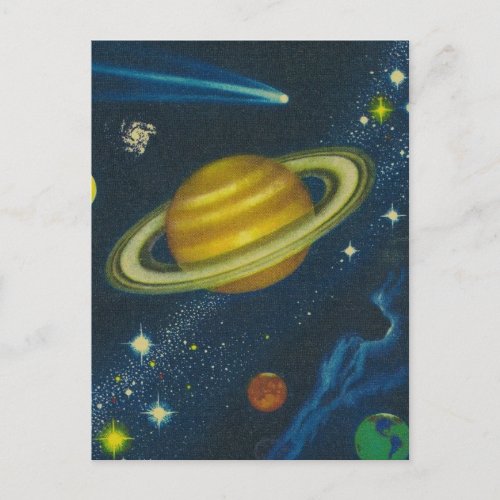 Vintage Space Postcard