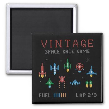 Vintage Space Race Magnet by LVMENES at Zazzle