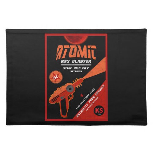 Vintage Space Ray Guns _ Classic Space Guns  Cloth Placemat