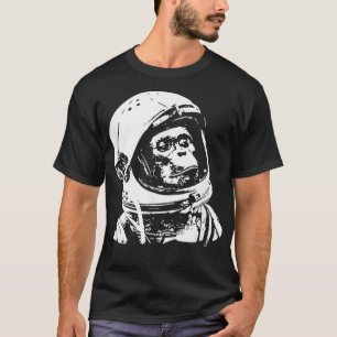 Vintage Space Travel Astronaut Monkey  - 2  T-Shirt