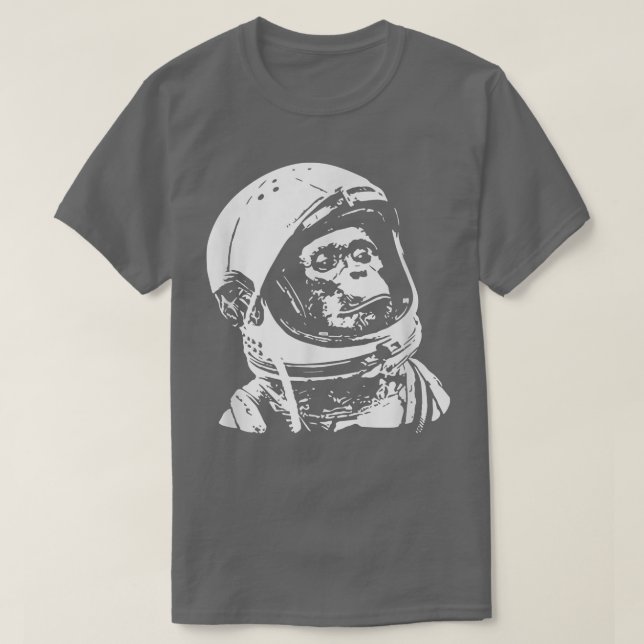 Vintage Space Travel Astronaut Monkey  T-Shirt (Design Front)