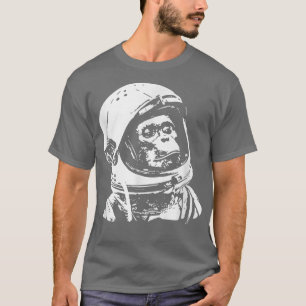 Vintage Space Travel Astronaut Monkey T-Shirt