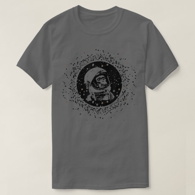 Vintage space travel astronaut monkey T-Shirt (Design Front)