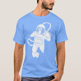 Vintage Space Travel Monkey Astronaut T-Shirt