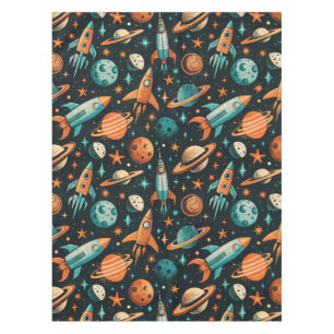 Vintage Spacecraft Rocket Ships Pattern -Cosmos(2) Tablecloth